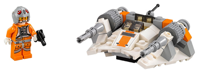 LEGO Set-Snowspeeder-Star Wars / Star Wars Microfighters Series 2 / Star Wars Episode 4/5/6-75074-1-Creative Brick Builders
